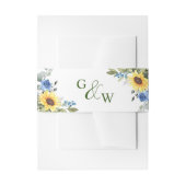 水色ユーカリプトゥスグリーン結婚フローラ 招待状ベリーバンド (正面例)