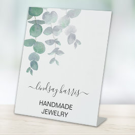 水色ユーカリプトゥスジュエラー 台座サイン