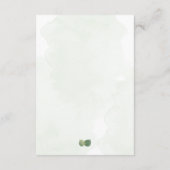 水色ユーカリプトゥスセージ結婚グリーン詳細 エンクロージャーカード (裏面)