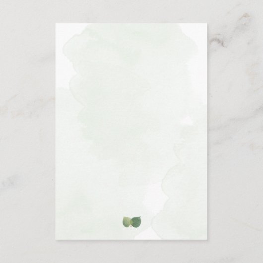 水色ユーカリプトゥスセージ結婚グリーン詳細 エンクロージャーカード (裏面)