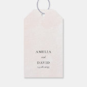 水色ユーカリプトゥスセージ緑&オレンジ結婚ズ ギフトタグ (裏面)