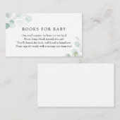 水色ユーカリプトゥスブックスベビー要求エンクロ エンクロージャーカード (正面/裏面)