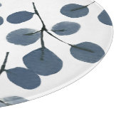 水色ユーカリプトゥスブルー植物手絵を描 カッティングボード (角)