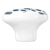 水色ユーカリプトゥスブルー植物手絵を描 セラミックノブ (側面)