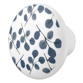 水色ユーカリプトゥスブルー植物手絵を描 セラミックノブ (右)