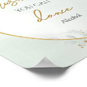 水色ユーカリプトゥスボホ私を信頼して踊ることができる ポスター (角)