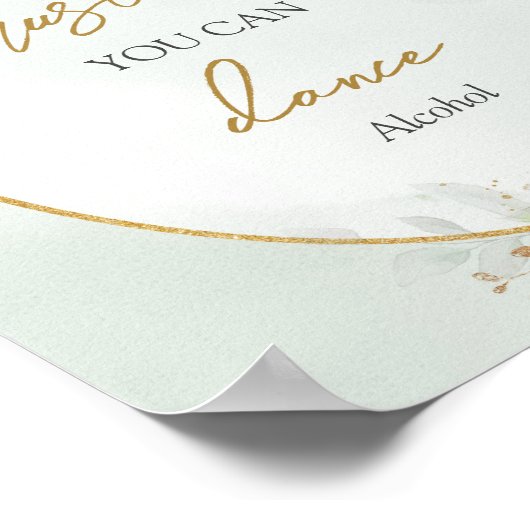 水色ユーカリプトゥスボホ私を信頼して踊ることができる ポスター (角)