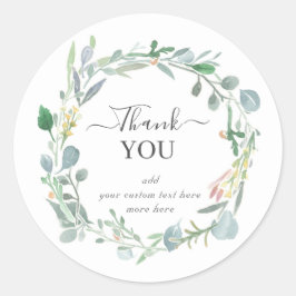 水色ユーカリプトゥスリーフィーリースサンキューユナイテッド ラウンドシール