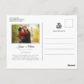 水色ユーカリプトゥスArch写真保存日付 ポストカード (裏面)