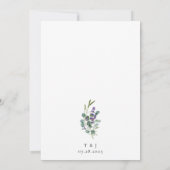 水色ユーカリプラベンダー結婚書道 招待状 (裏面)