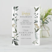 水色ユーカリモダン植物灰色エグレガン 招待状 (スタンド正面)