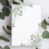 水色ユーカリワイルドワンエレファントベビーシャワー 招待状