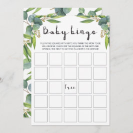 水色ユーカリ中性ベビービンゴカード