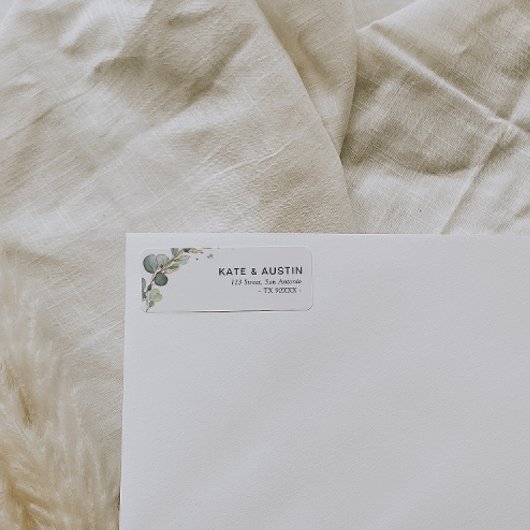 水色ユーカリ住所 ラベル