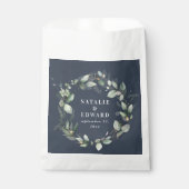 水色ユーカリ優雅な結婚式パーティー フェイバーバッグ (正面)