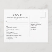 水色ユーカリ写真結婚式RSVPポストカード ポストカード (正面)