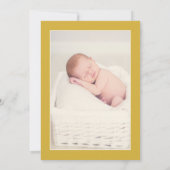 水色ユーカリ幾何バプテスマ写真 招待状 (裏面)