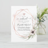 水色ユーカリ幾何学バーチャル結婚ズ 招待状 (スタンド正面)