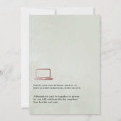 水色ユーカリ幾何学バーチャル結婚ズ 招待状 (裏面)