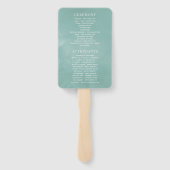 水色ユーカリ幾何学結婚式 プログラム ハンドファン (裏面)