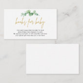 水色ユーカリ本ベビー挿入カード エンクロージャーカード (正面/裏面)