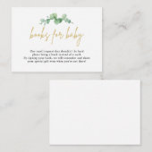 水色ユーカリ本ベビー挿入カード エンクロージャーカード (正面/裏面)