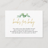 水色ユーカリ本ベビー挿入カード エンクロージャーカード (正面)