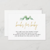 水色ユーカリ本ベビー挿入カード エンクロージャーカード (正面/裏面)