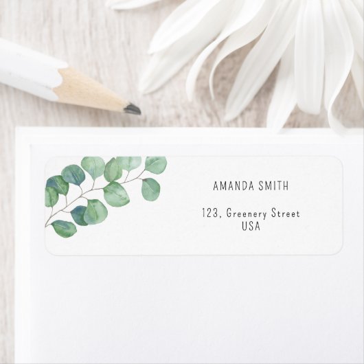 水色ユーカリ枝 ラベル (インサイチュ)