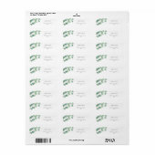 水色ユーカリ枝 ラベル (フルシート)