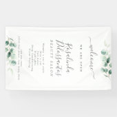 水色ユーカリ植物性金ゴールド葉 横断幕 (横)