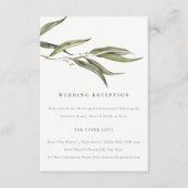 水色ユーカリ植物結婚披露宴 エンクロージャーカード (正面)