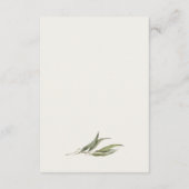 水色ユーカリ植物結婚披露宴 エンクロージャーカード (裏面)