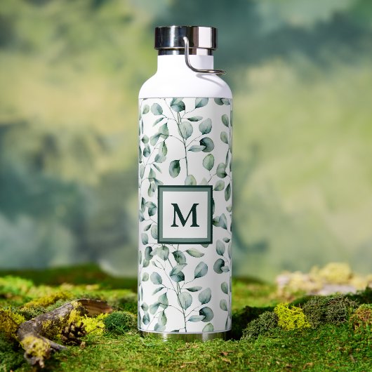 水色ユーカリ模様 ウォーターボトル (アウトドア)