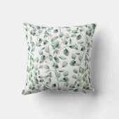 水色ユーカリ模様 クッション (裏面)