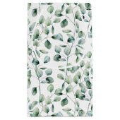 水色ユーカリ模様 スモールペーパーバッグ (裏面)