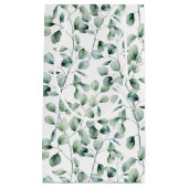 水色ユーカリ模様 スモールペーパーバッグ (正面)