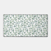 水色ユーカリ模様 デスクマット (正面)