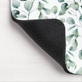 水色ユーカリ模様 マウスパッド (コーナー)