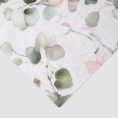 水色ユーカリ模様 薄葉紙 (詳細)