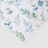 水色ユーカリ模様 薄葉紙 (詳細)