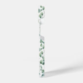 水色ユーカリ模様 iPhoneケース (左側面)