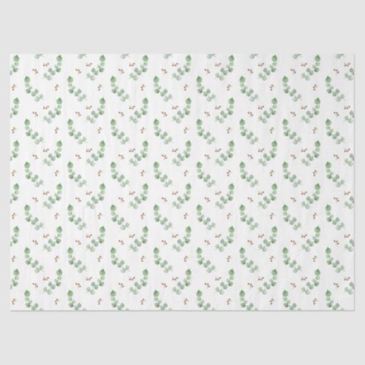 水色ユーカリ系デザイン11 薄葉紙 (正面)