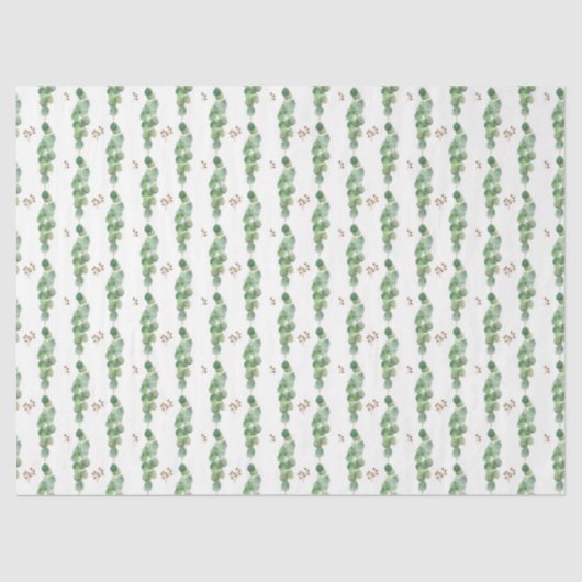 水色ユーカリ系デザイン16 薄葉紙 (正面)