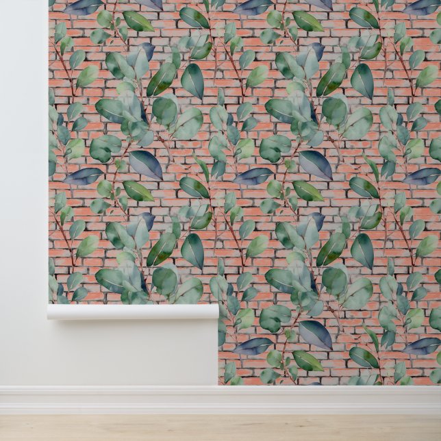 水色ユーカリ素朴れんが離れ製緑 壁紙 (アプリケーション)