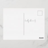 水色ユーカリ結婚の夕べパーティー実在 箔招待状ポストカード (裏面)