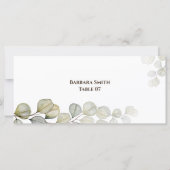 水色ユーカリ結婚の置きカード (正面)