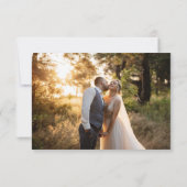 水色ユーカリ結婚グリーンリーの写真 サンキューカード (裏面)