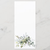 水色ユーカリ結婚グリーンリーの夕食 メニュー (裏面)