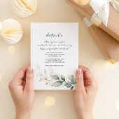 水色ユーカリ結婚グリーン詳細 エンクロージャーカード